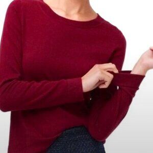 J. Crew Teddie Burgundy Sweater Size Large NWOT